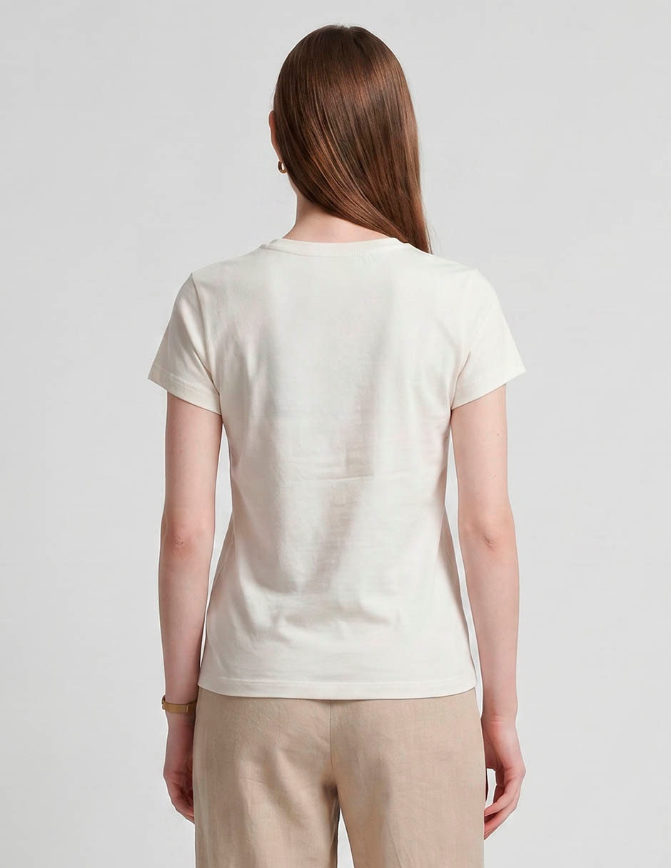 Playera manga corta cuello redondo mujer 3