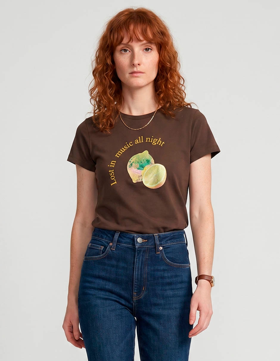 Playera manga corta cuello redondo para mujer Playera manga corta cuello redondo para mujer