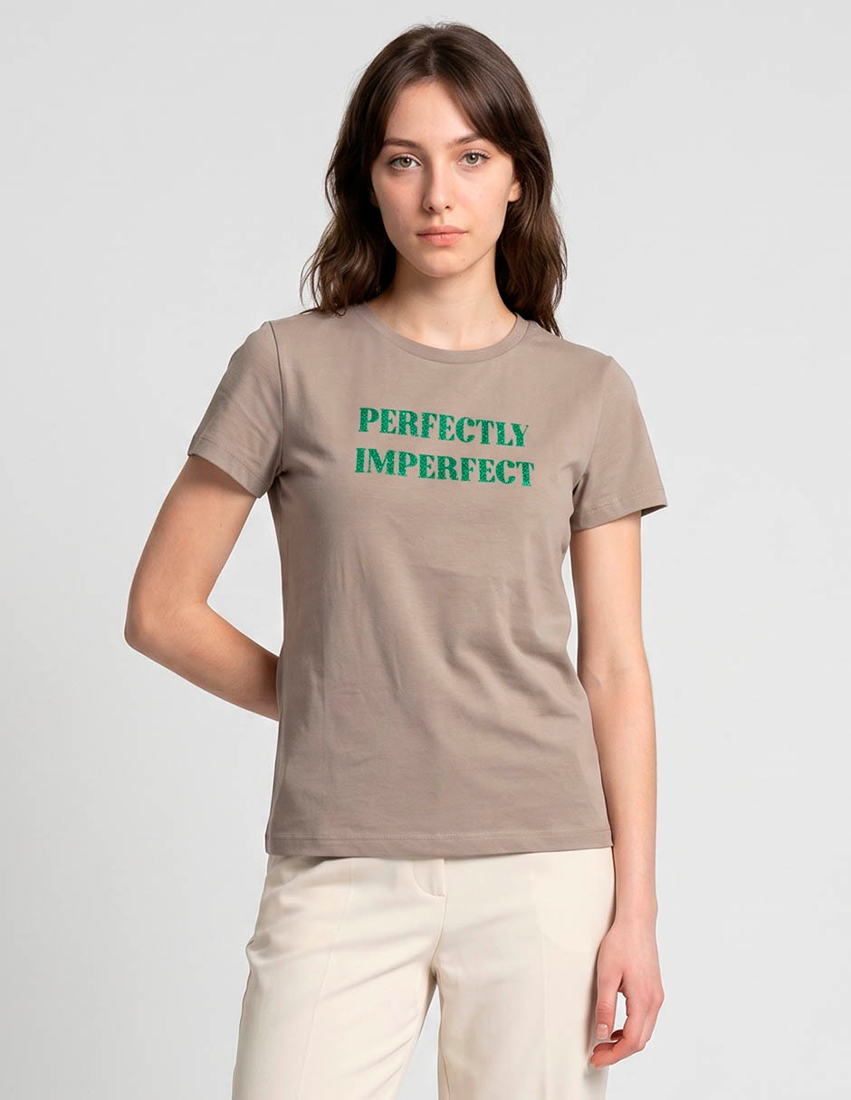Playera manga corta cuello redondo mujer 1