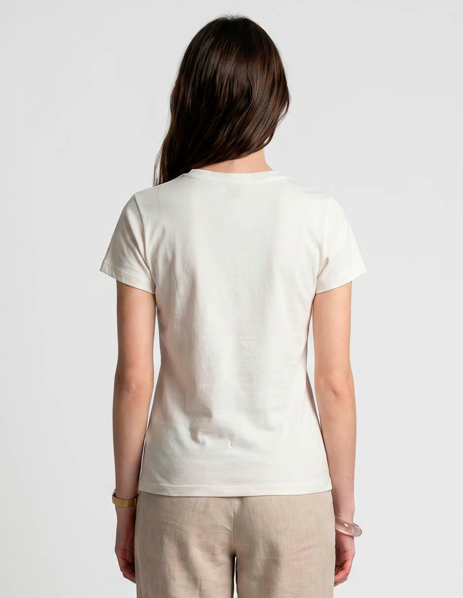 Playera manga corta cuello redondo mujer 3