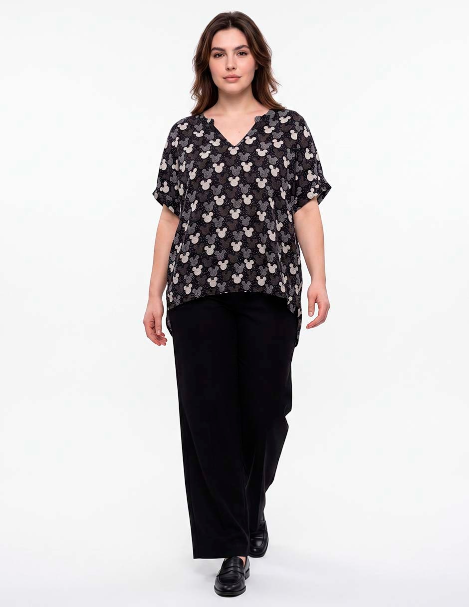 Blusa Mickey Mouse manga corta para mujer