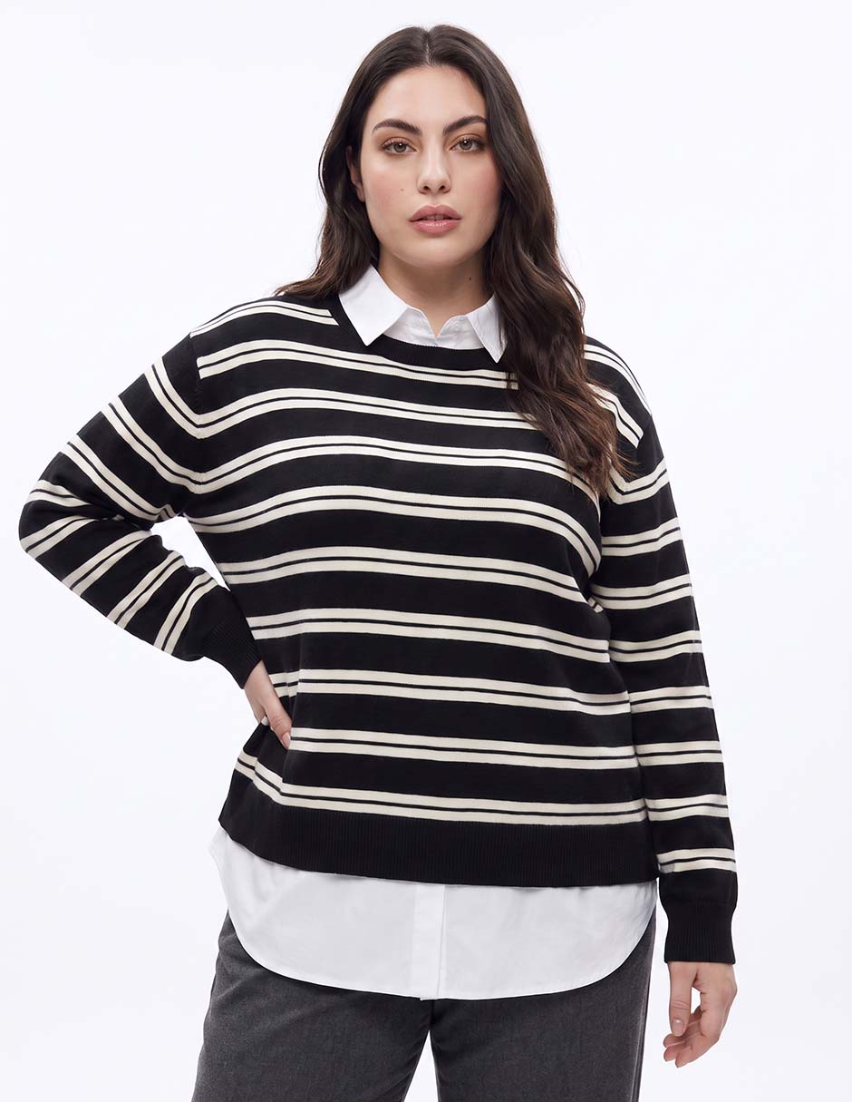 Suéter mossimo cuello camisero para mujer Suéter mossimo cuello camisero para mujer