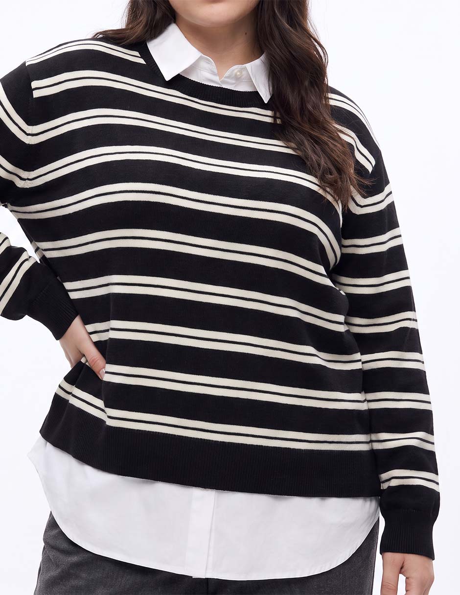 Suéter mossimo cuello camisero para mujer 4