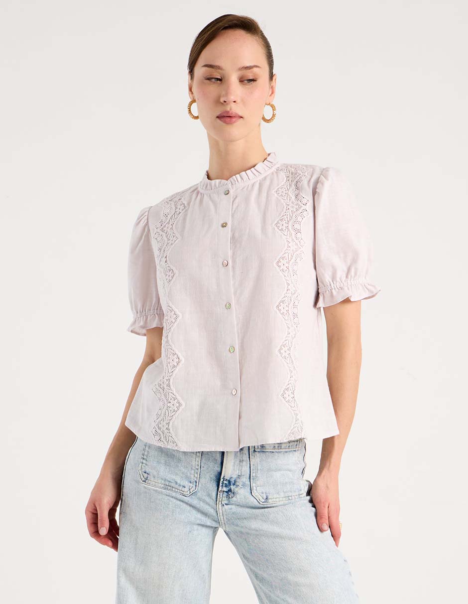 Blusa Week by Weekend manga corta para mujer