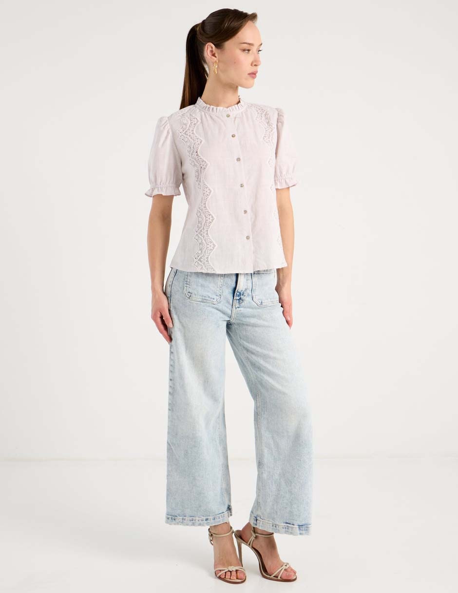 Blusa Week by Weekend manga corta para mujer
