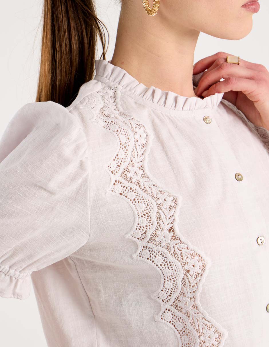 Blusa Week by Weekend manga corta para mujer