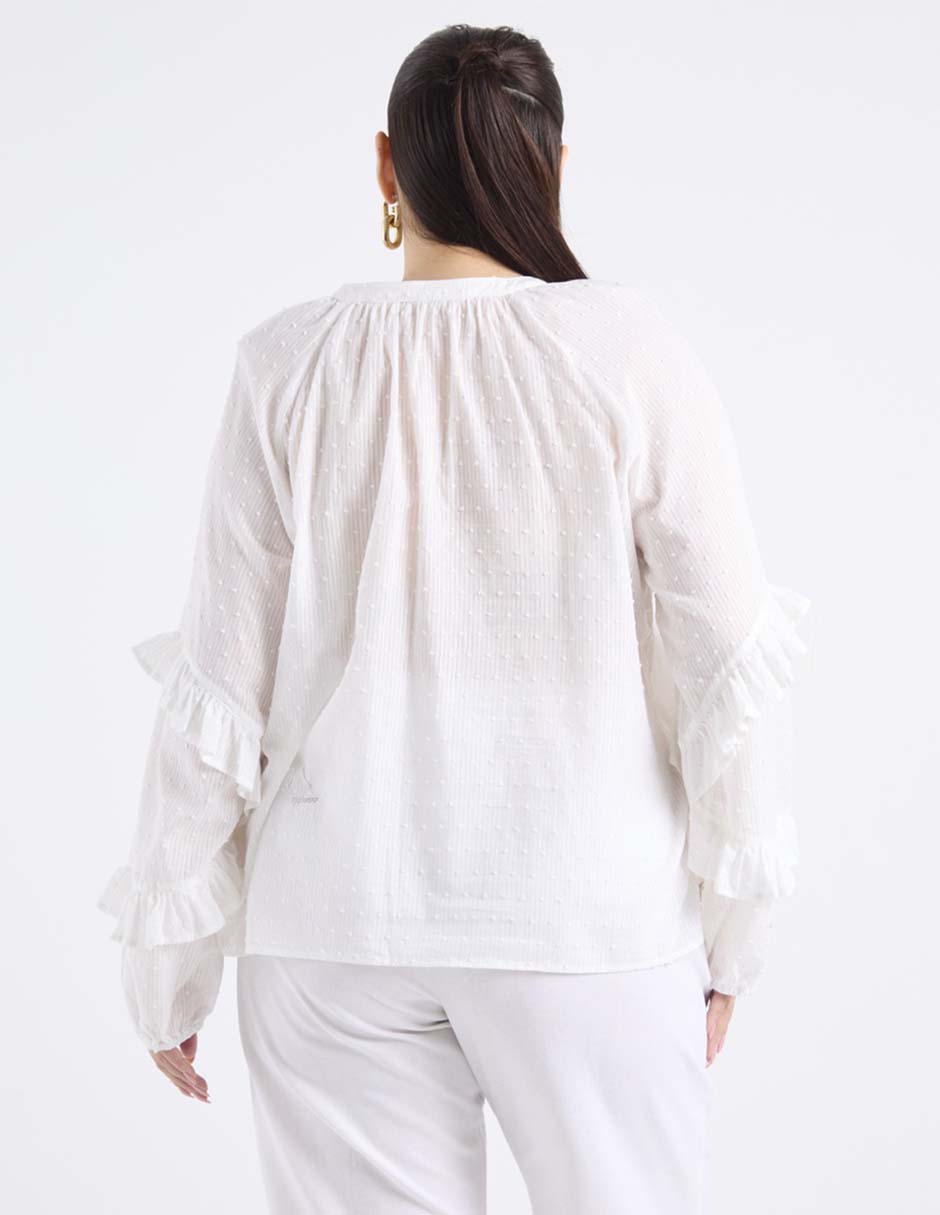 Blusa manga larga para mujer 6