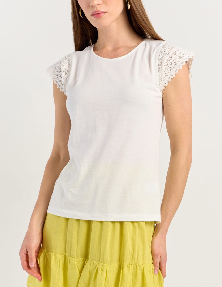 Playera manga corta cuello redondo para mujer 3
