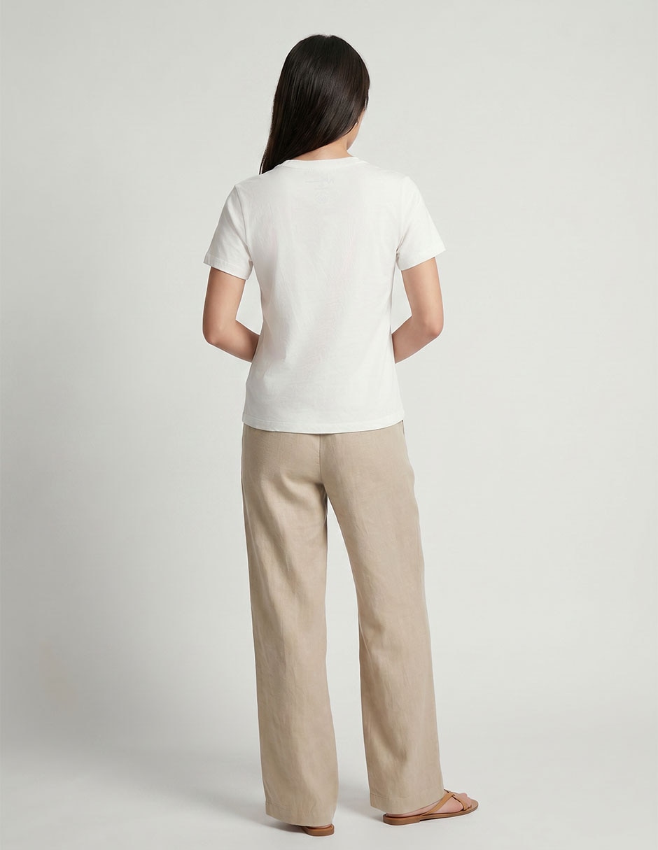 Playera manga corta cuello redondo para mujer 2