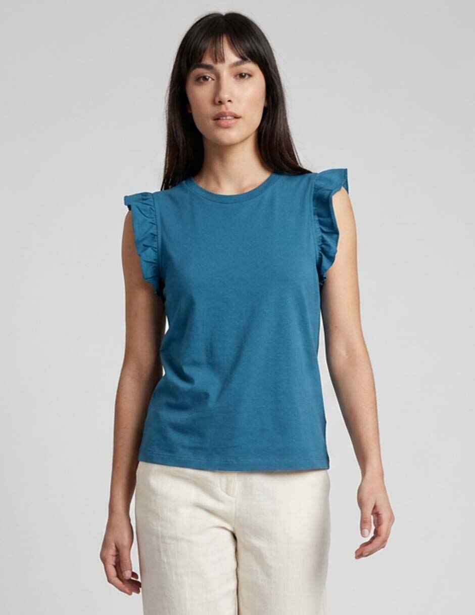 Playera manga corta cuello redondo mujer Playera manga corta cuello redondo mujer