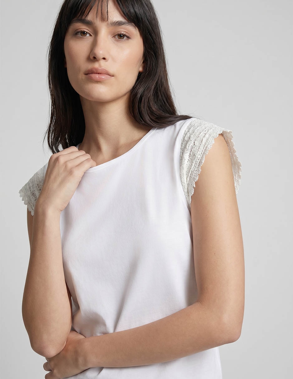 Playera manga corta cuello redondo para mujer 3