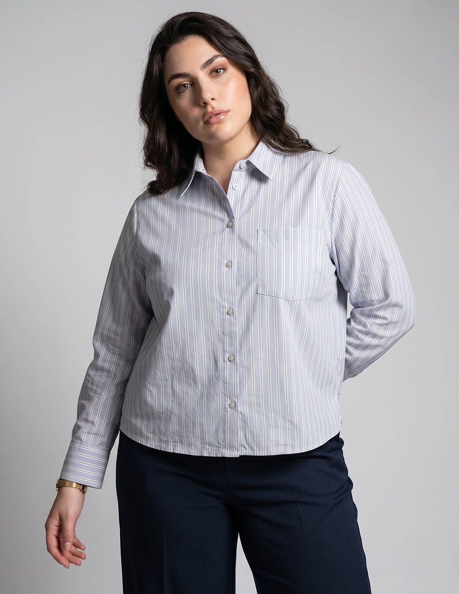 Blusa camisera manga larga para mujer Blusa camisera manga larga para mujer