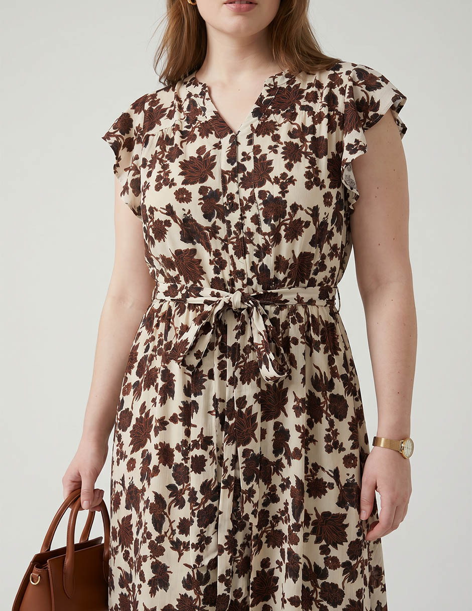 Vestido midi casual para mujer
