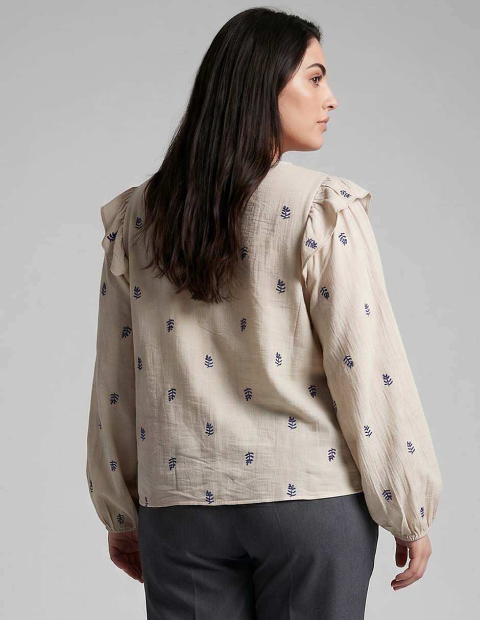 Blusa Weekend Plus manga larga para mujer