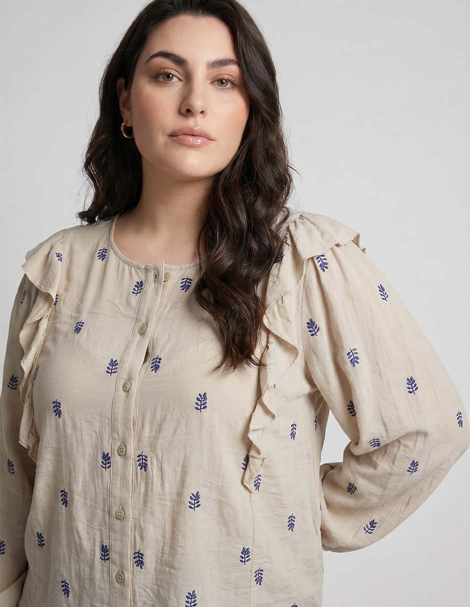 Blusa Weekend Plus manga larga para mujer