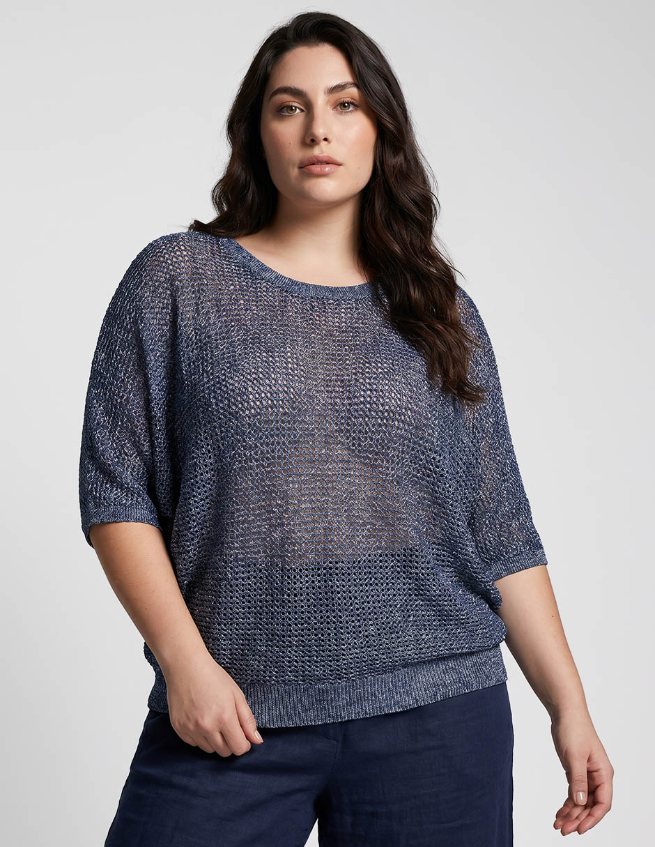 Suéter cuello redondo para mujer