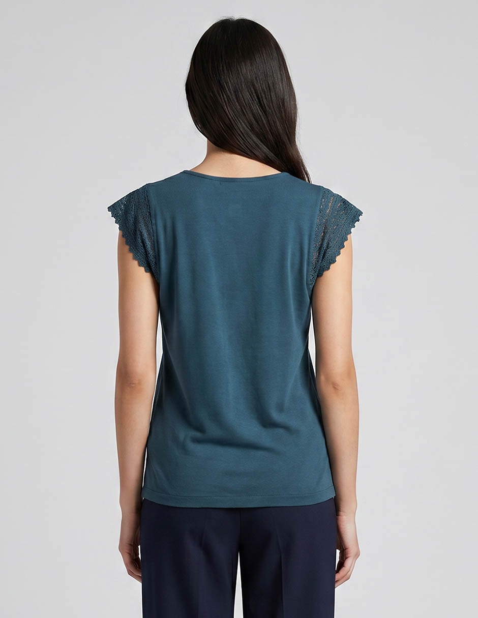 Playera manga corta cuello redondo mujer 3