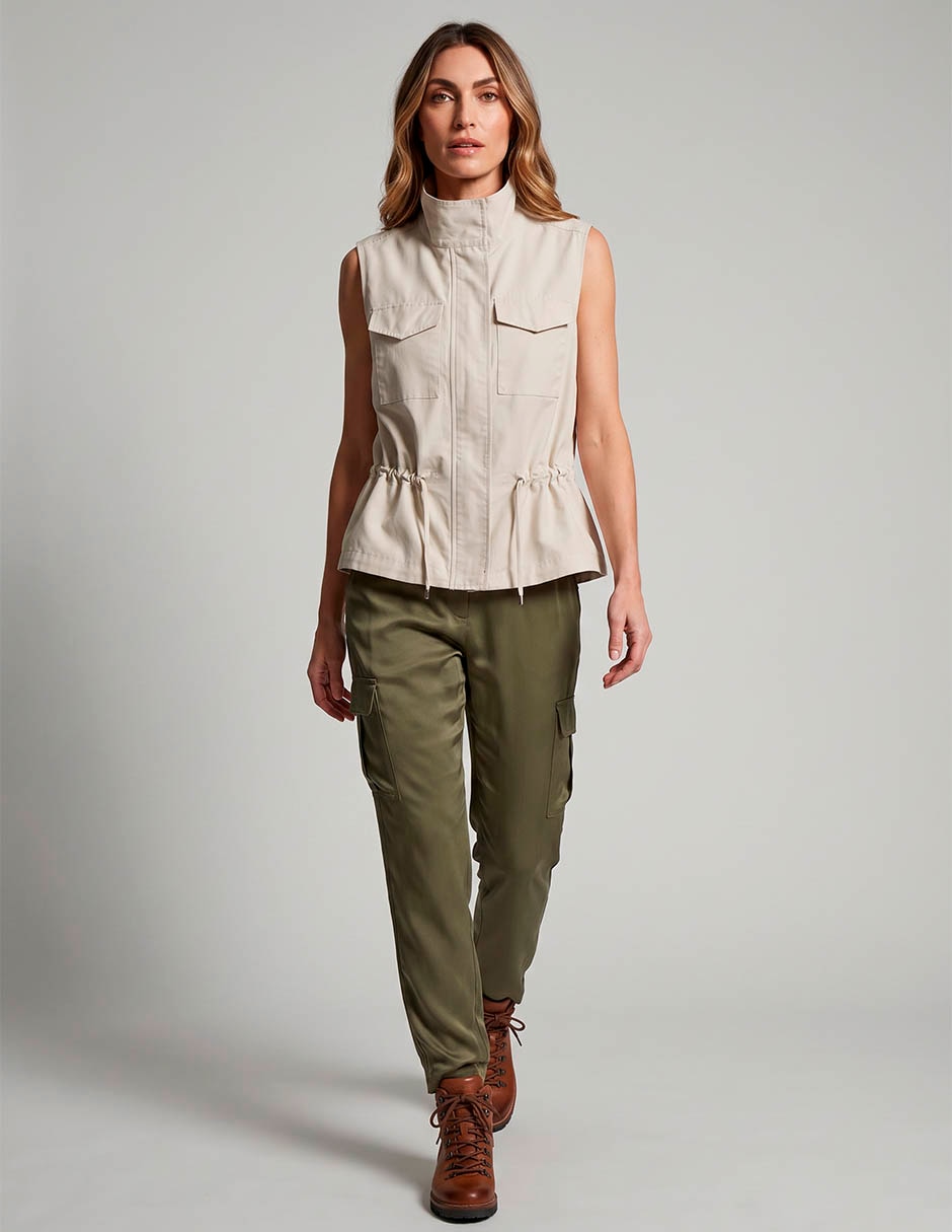 Chaleco de gabardina para mujer Chaleco de gabardina para mujer