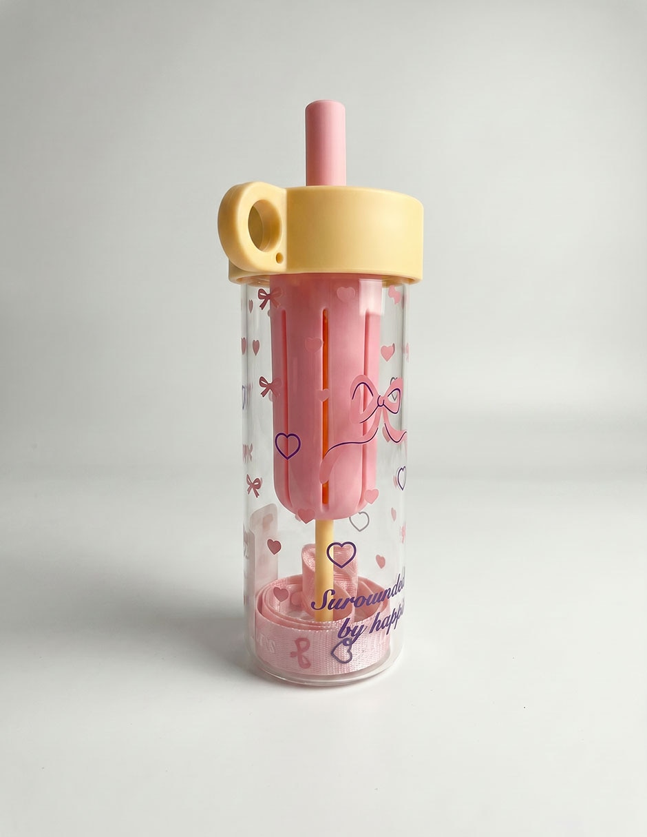 Vaso Lookiero de vidrio corazones