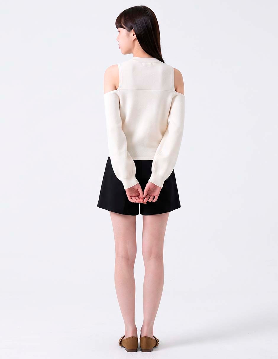 Suéter cuello redondo para mujer 2