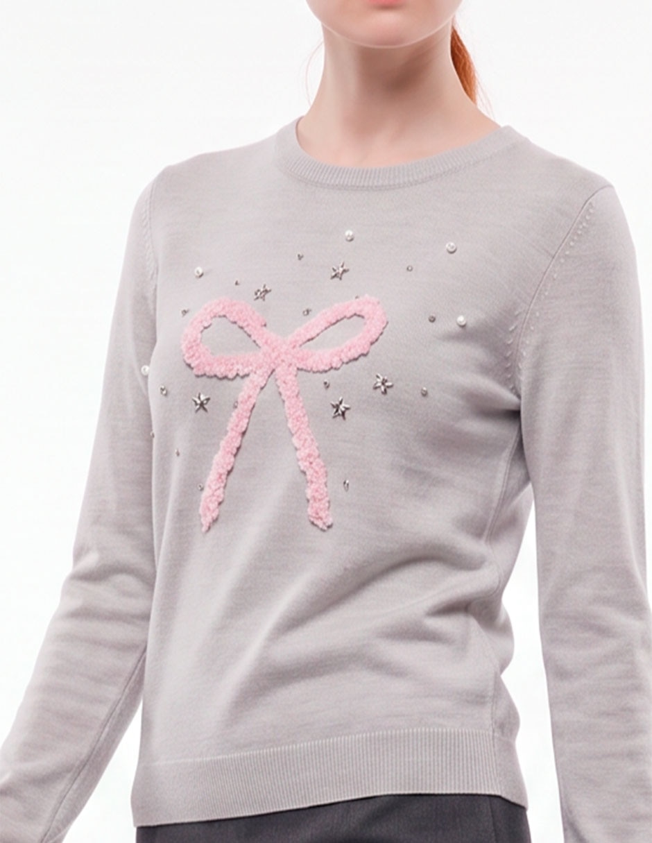 Suéter cuello redondo para mujer 4