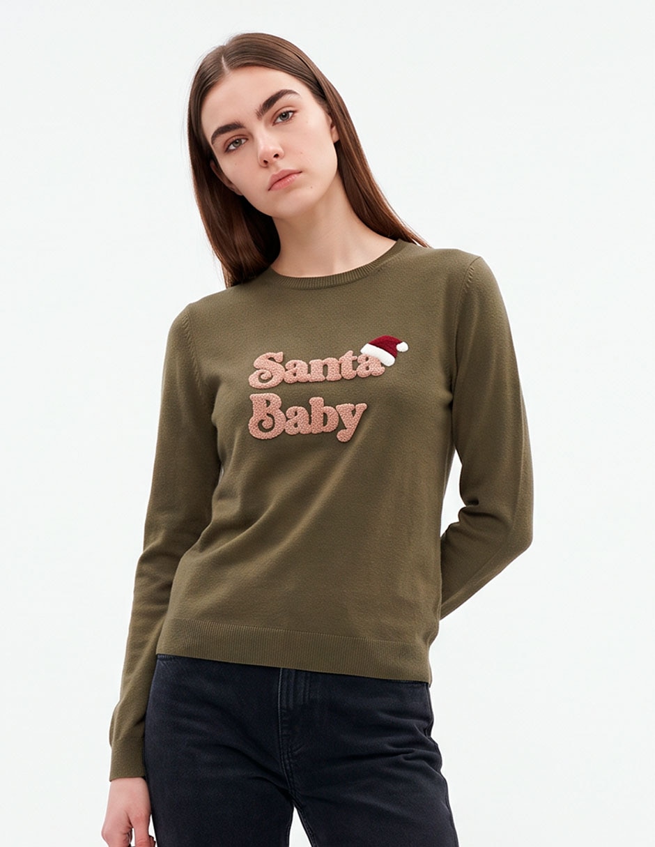 Suéter cuello redondo para mujer Suéter cuello redondo para mujer