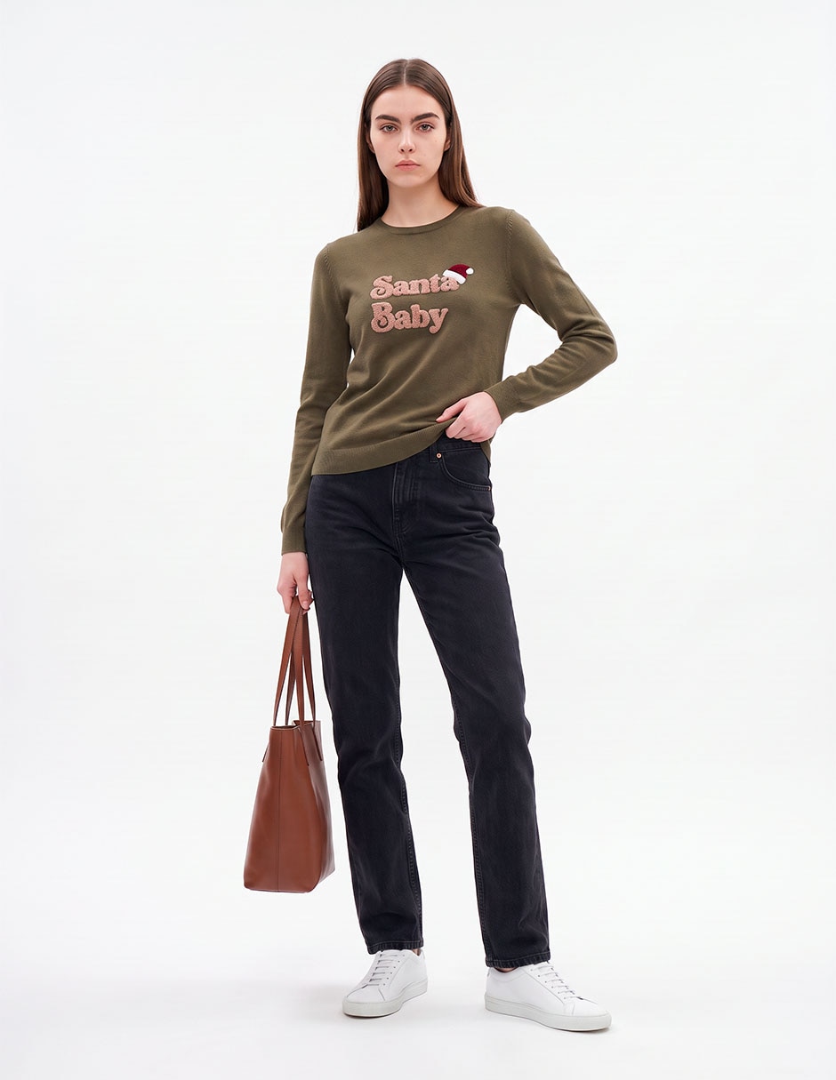 Suéter cuello redondo para mujer 3