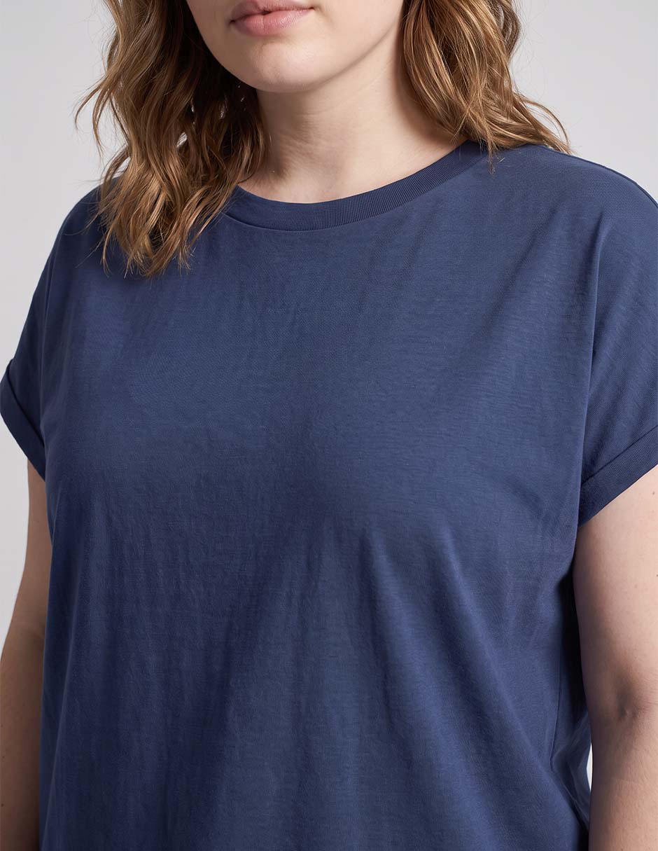 Playera manga corta cuello redondo para mujer 3