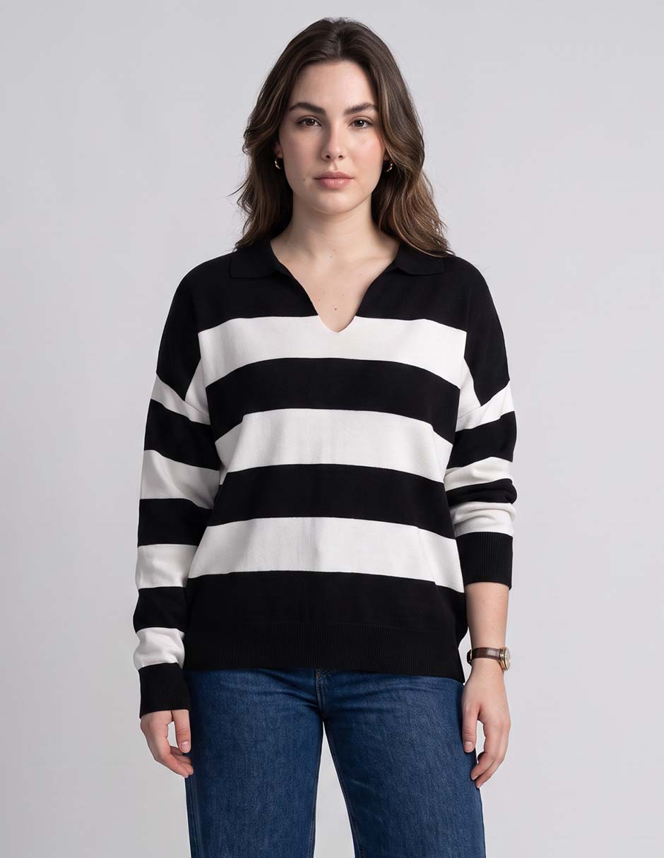 Suéter cuello v para mujer