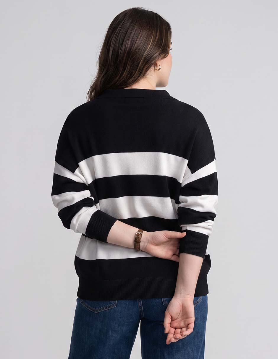 Suéter cuello v para mujer 3