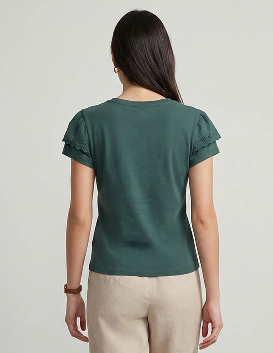 Playera manga corta cuello v mujer 3