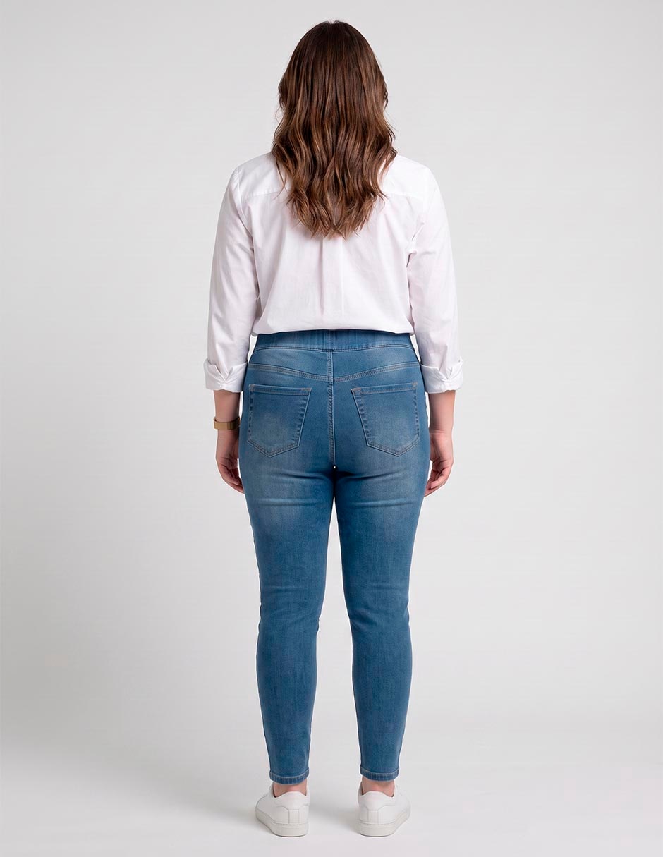 Jegging skinny corte a la cintura para mujer 2