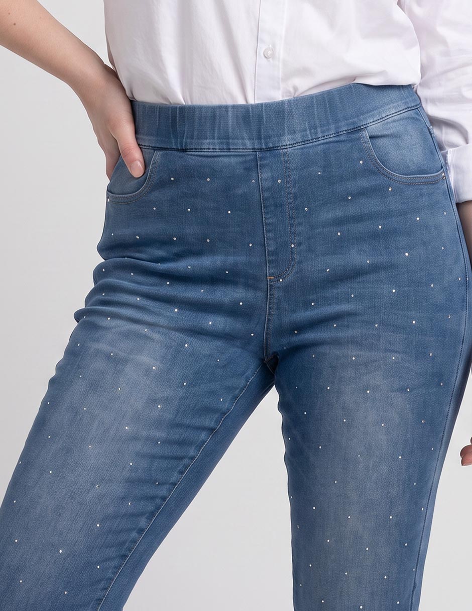 Jegging skinny corte a la cintura para mujer 4