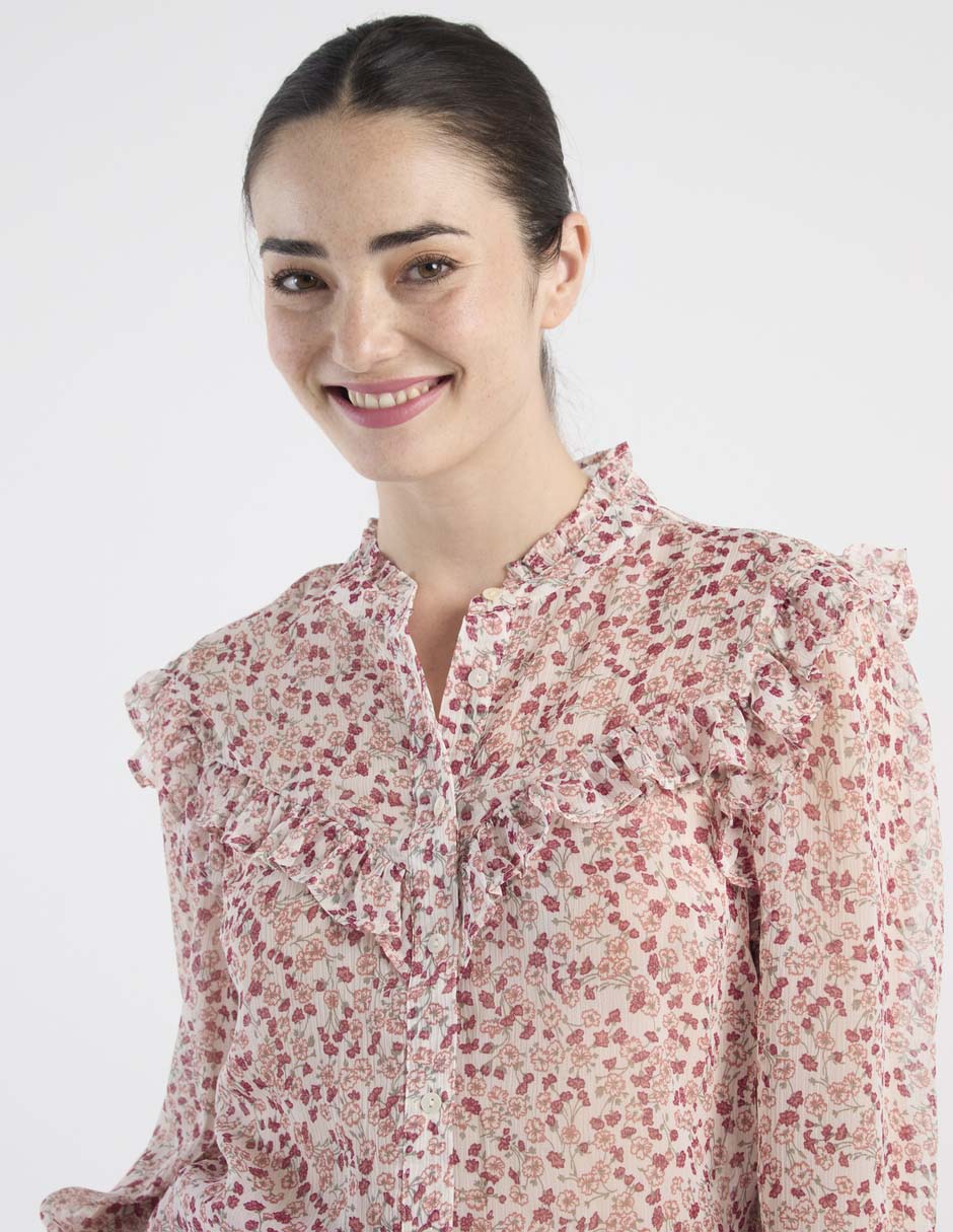 Blusa Week By Weekend manga larga para mujer