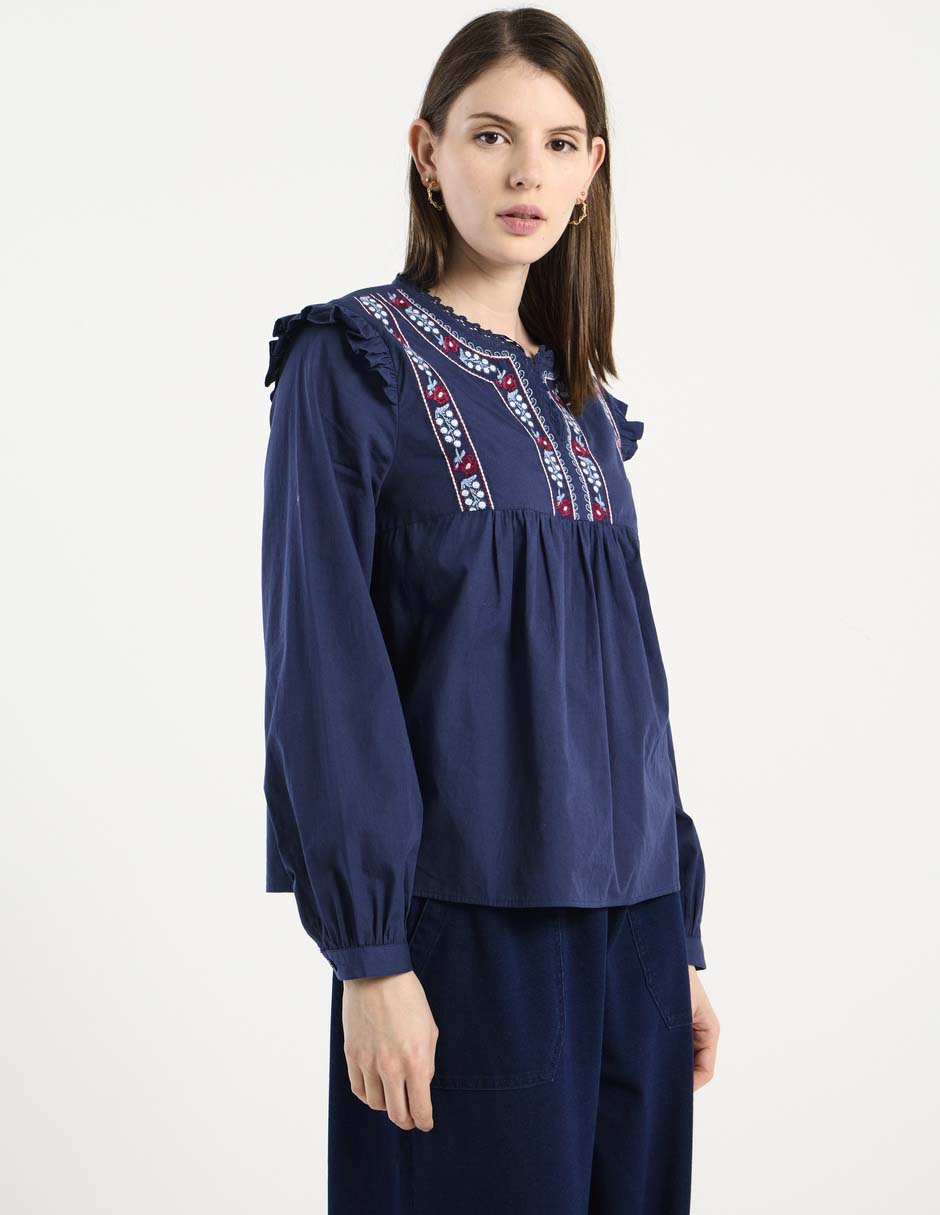 Blusa manga larga para mujer 7
