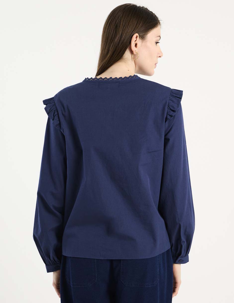 Blusa manga larga para mujer 11