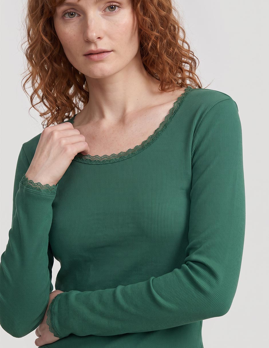 Playera manga larga cuello redondo mujer 3