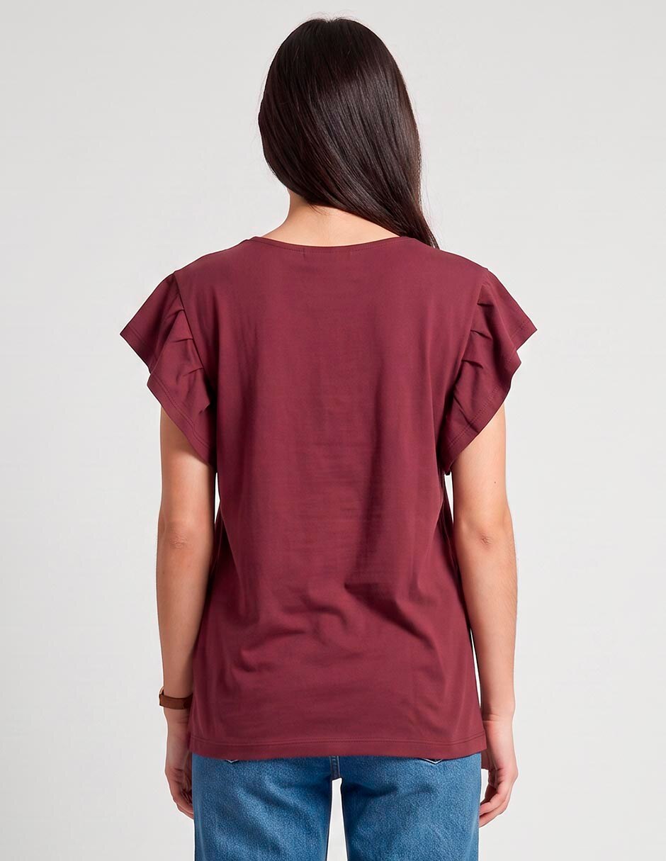 Playera manga corta cuello redondo mujer 2