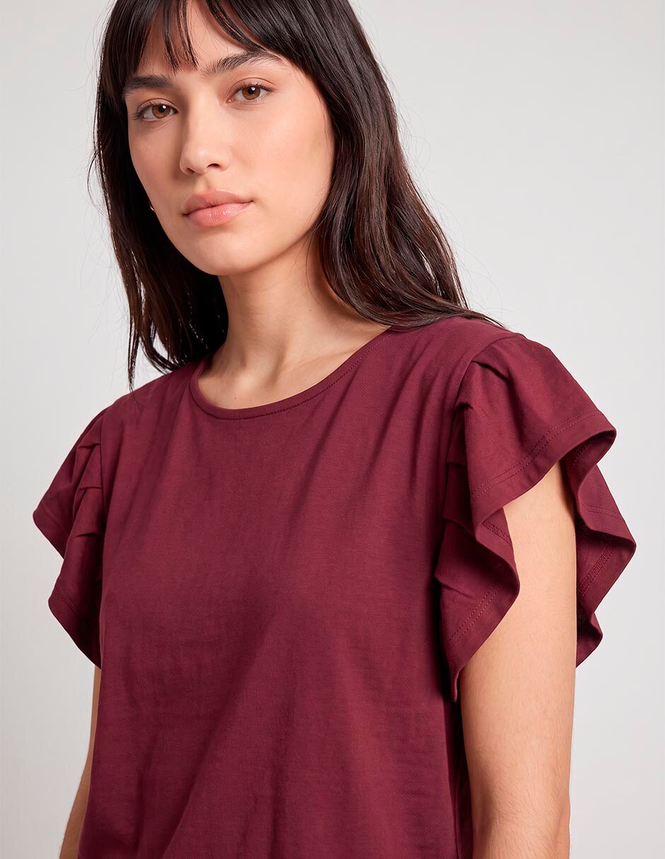 Playera manga corta cuello redondo mujer 3