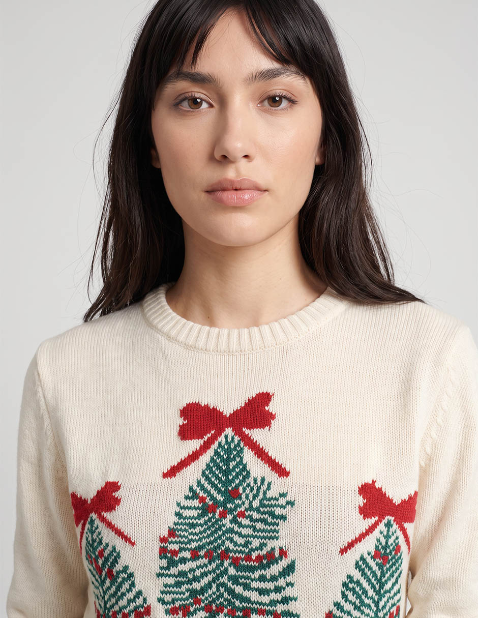 Suéter cuello redondo para mujer 3