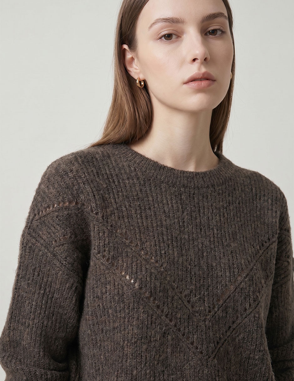Suéter cuello redondo para mujer 2