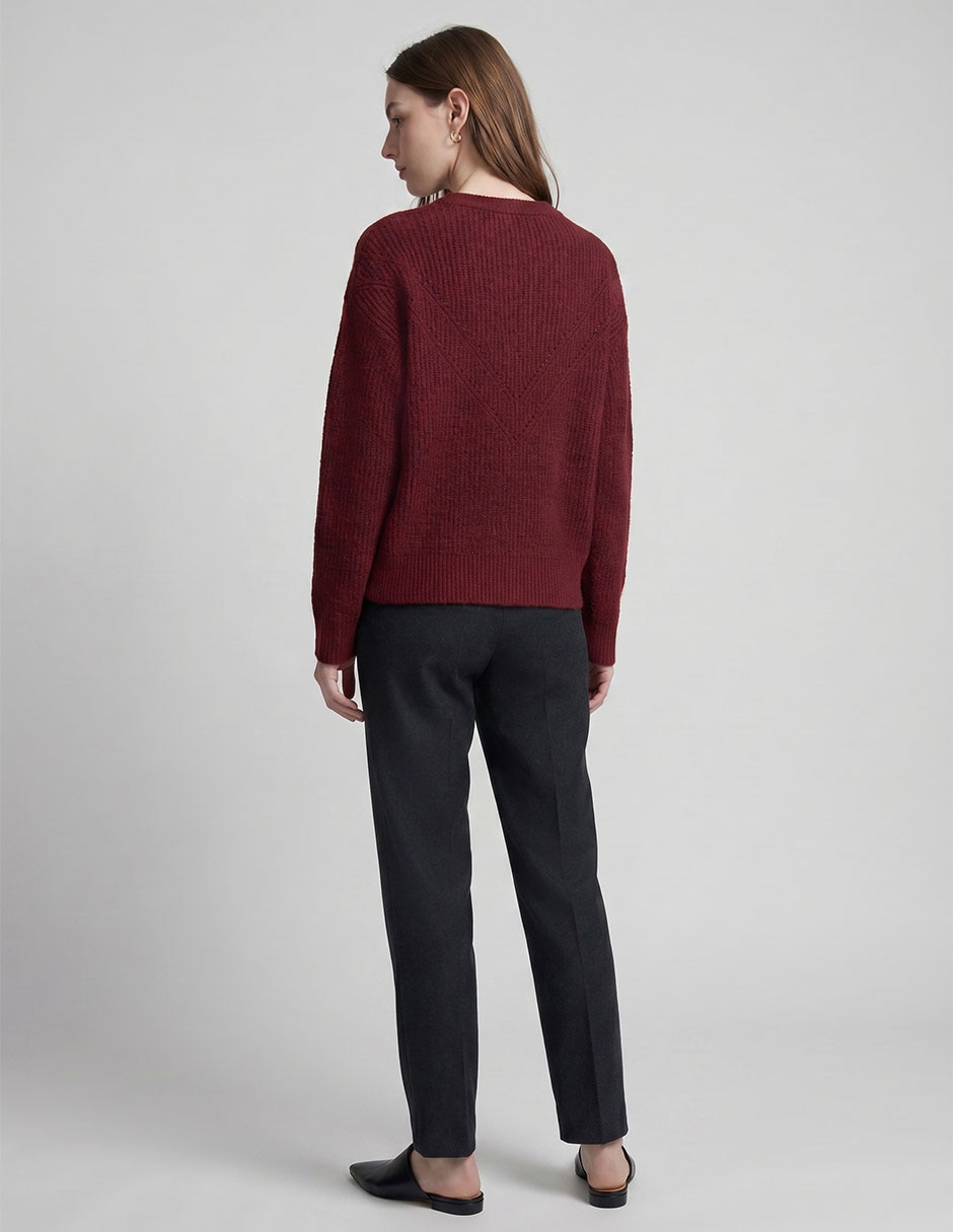 Suéter cuello redondo para mujer 2