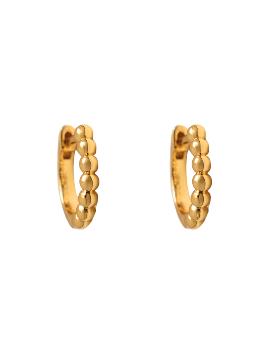 Aretes con acabado chapa de oro