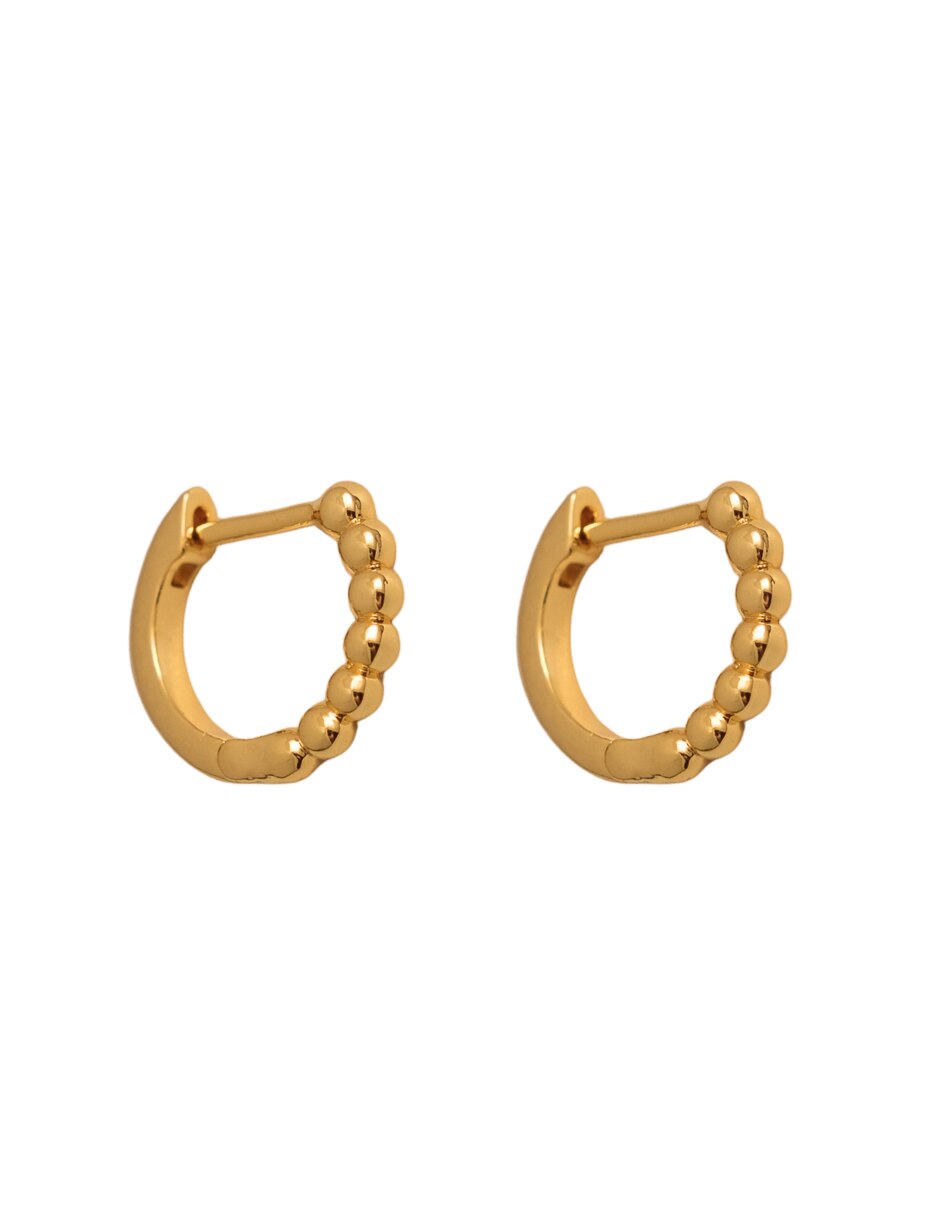 Aretes con acabado chapa de oro 2