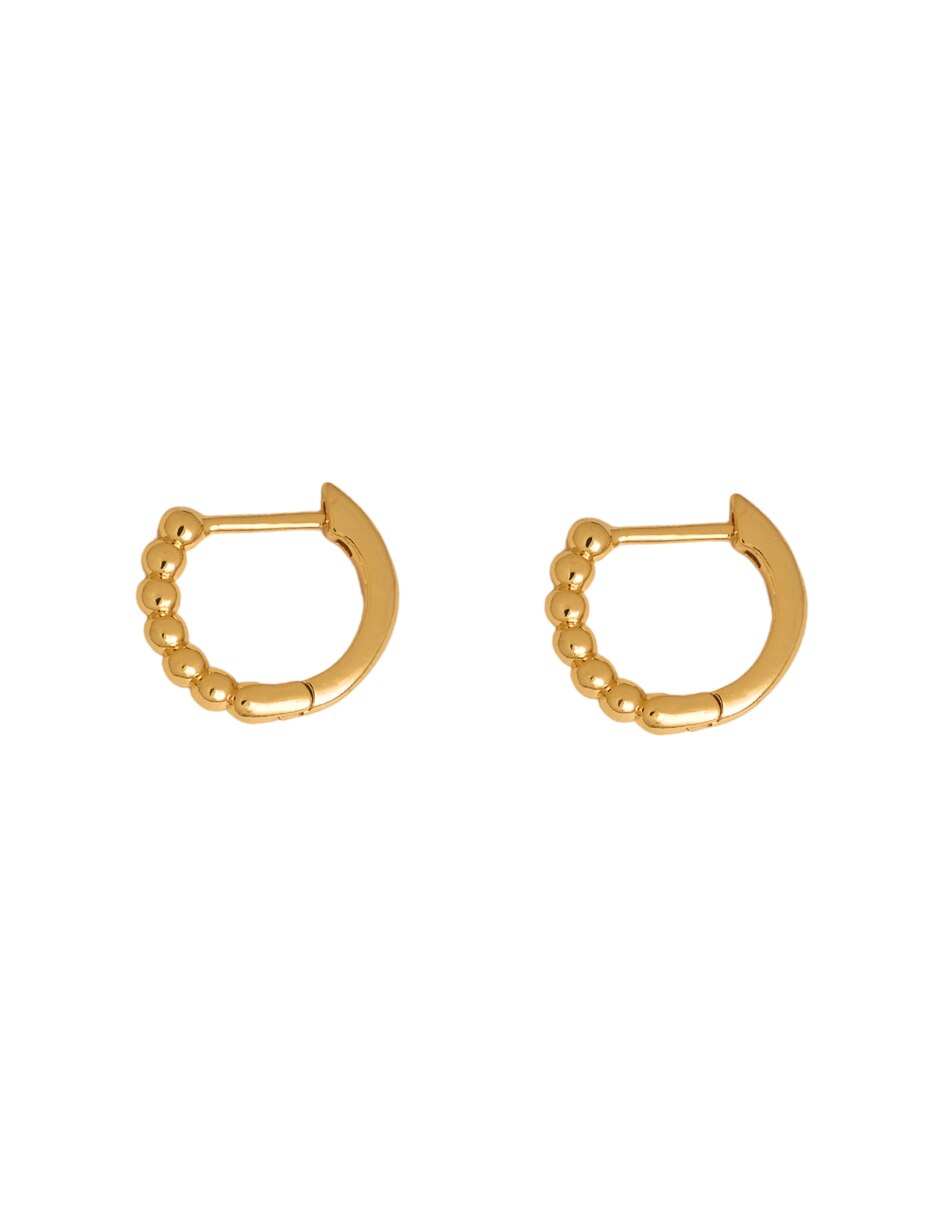 Aretes con acabado chapa de oro 3