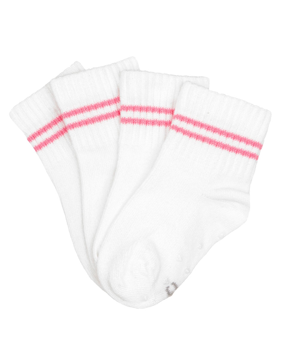 Set calceta de algodón para bebé niña 2 pares 2