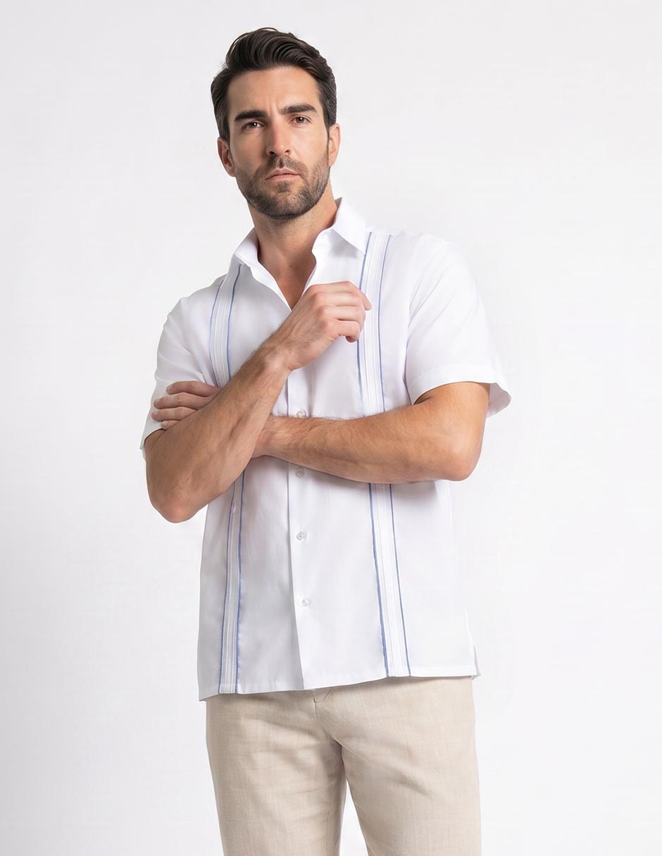 Camisa casual gianfranco dunna manga corta para hombre