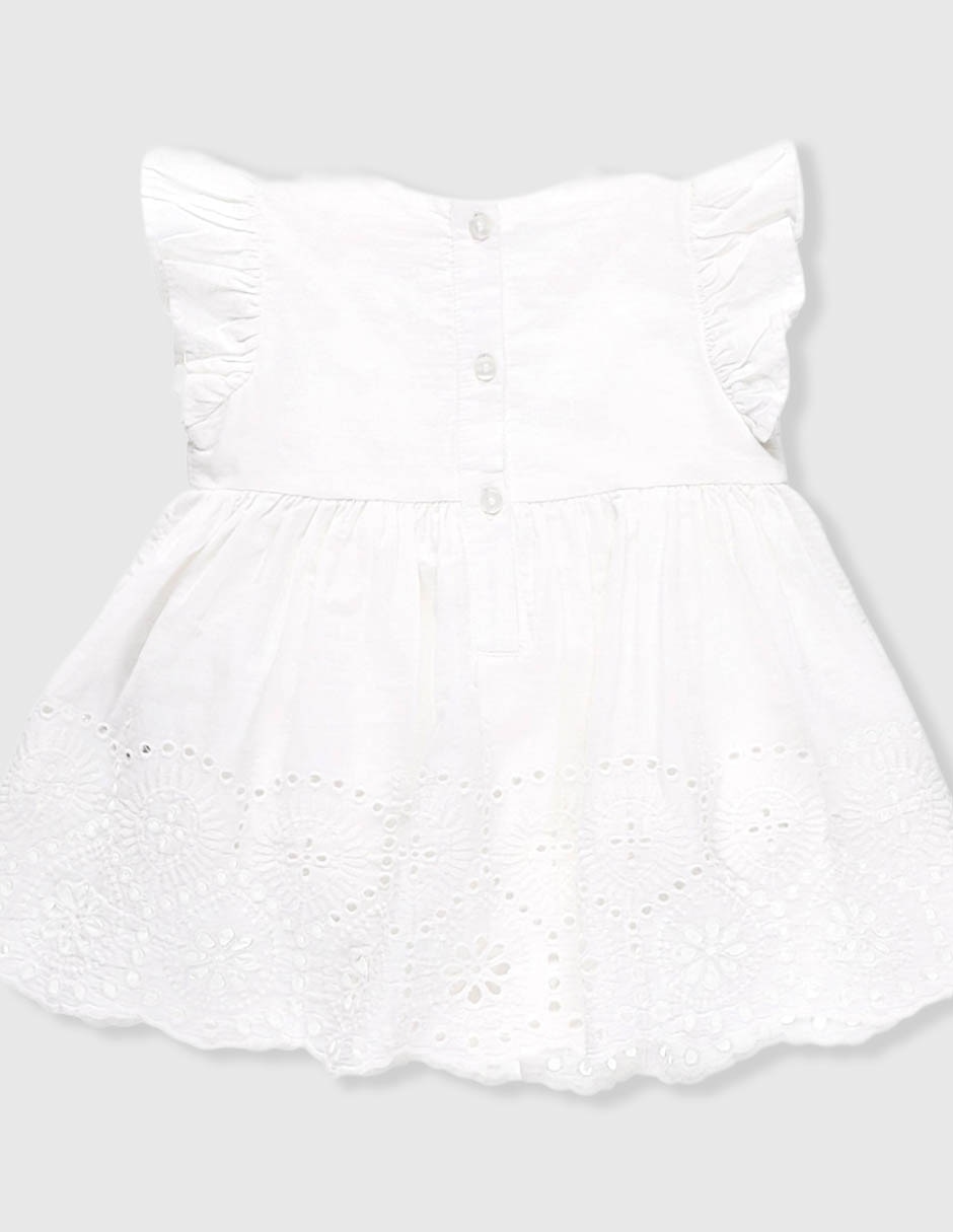 Vestido manga mariposa para bebè niña 3