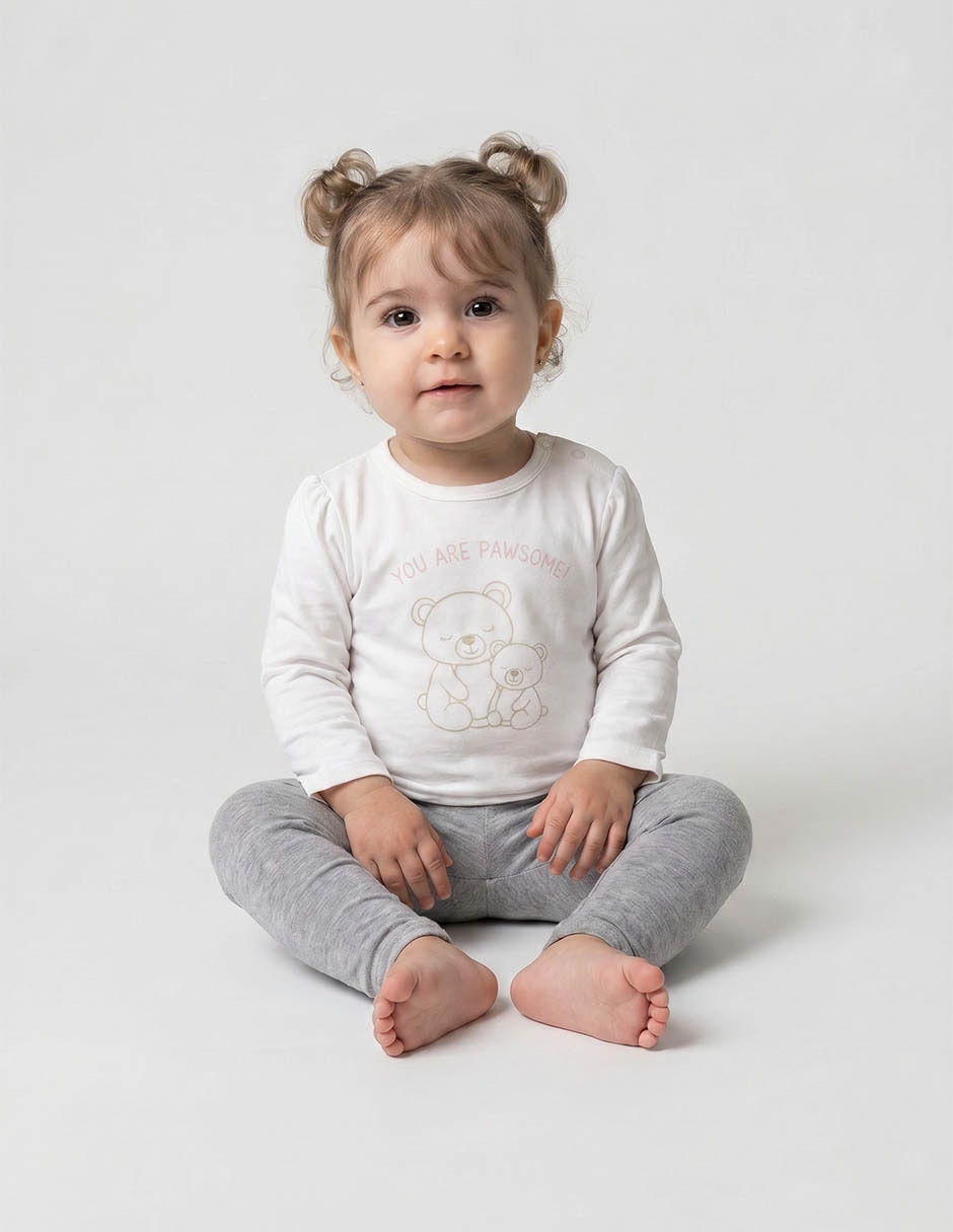 Playera manga larga para bebé niña