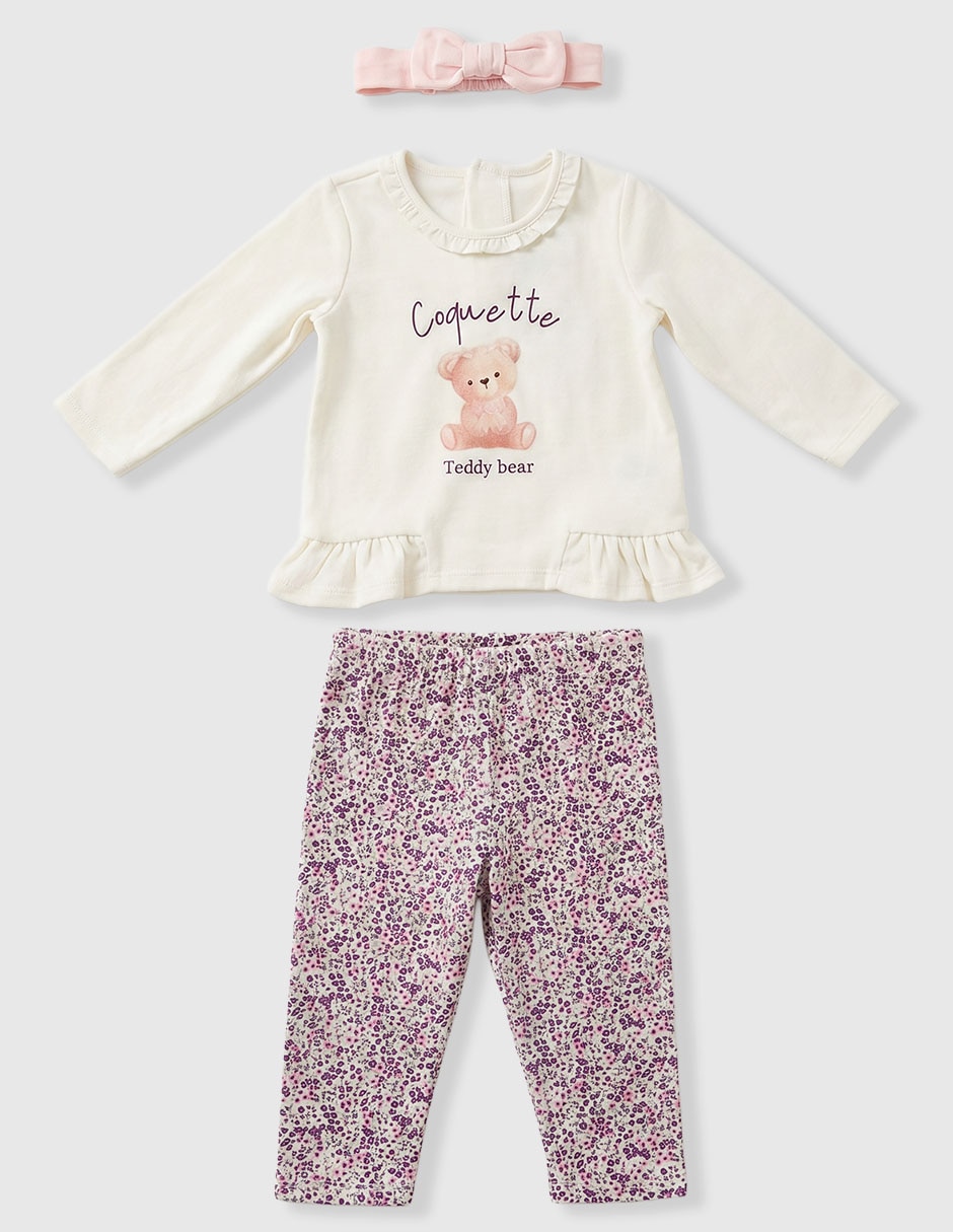 Conjunto casual de algodón para bebe 2